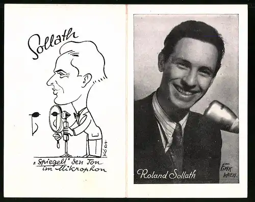 Vertreterkarte Roland Sollath, Universalimitator Roland Sollath, Karikatur