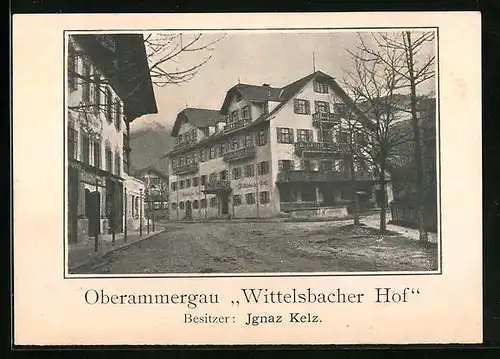Vertreterkarte Oberammergau, Hotel Wittelsbacher Hof von Ignaz Kelz
