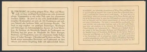 Vertreterkarte Würzburg am Main, Hotel Russischer Hof, Festsaal, Halle, Aussenfasade