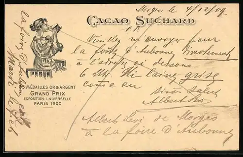 AK Cacao Suchard, Dame trinkt Kakao