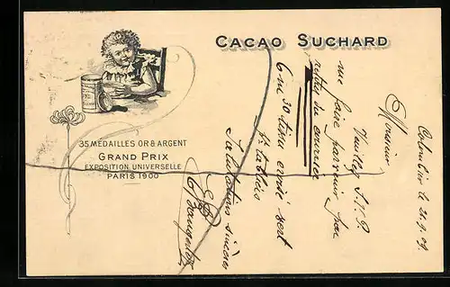 AK Cacao Suchard, Kleinkind mit Kakao