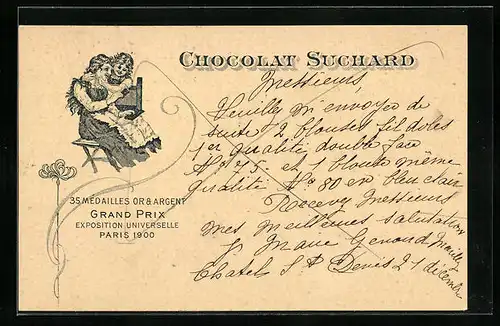 AK Chocolat Suchard, Mutter und Tochter mit Schokolade