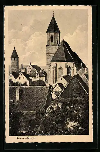 AK Gunzenhausen, Stadtkirche im Stadtkern