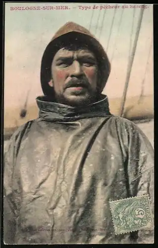 AK Boulogne-sur-Mer, Type de pecheur au hareng, Heringsfischer