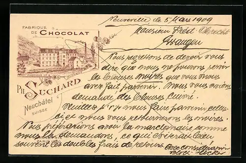 AK Bludenz, Fabrique de Chocolat Suchard, Schokoladen-Reklame, Ganzsache