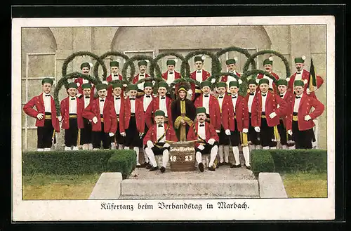 AK Marbach, Küfertanz beim Verbandstag 1925