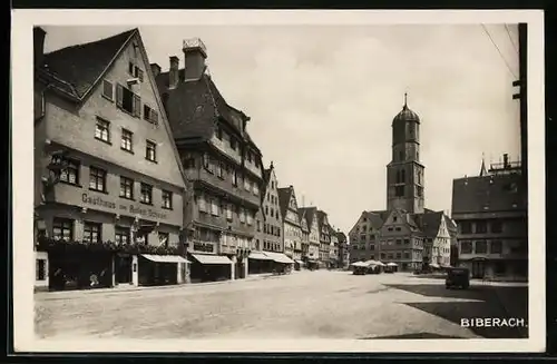 AK Biberach, am Gasthaus zum Roten Ochsen