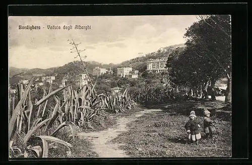 AK Bordighera, Veduta degli Alberghi