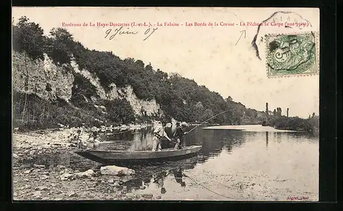 AK La Falaise, La Peche à la Carpe, Angeln