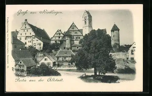 AK Riedlingen, Partie aus der Altstadt