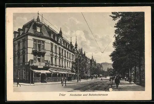 AK Trier, Nordallee und Bahnhofstrasse