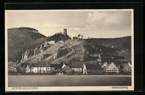 AK Schelklingen, Ortspartie mit Schlossberg