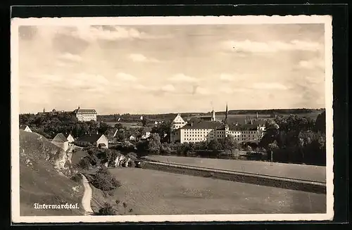 AK Untermarchtal, Panorama mit Kloster