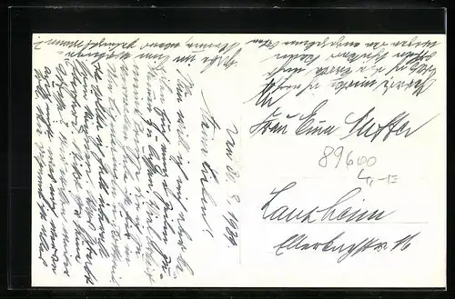 AK Schelklingen, Totalansicht mit Gebirgszug