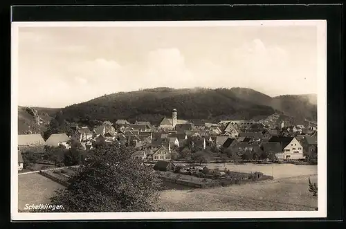 AK Schelklingen, Panorama mit Kirche