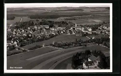 AK Bad Wurzbach, Gesamtansicht aus der Vogelschau