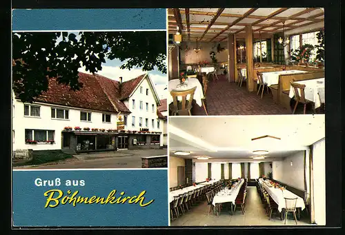 AK Böhmenkirch, Metzgerei und Gasthaus zum Lamm, Innenansichten