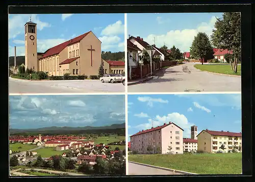 AK Peissenberg-Wörth /Obb., Strassenpartie mit Gebäudeansicht, Kirche, Ortspartie