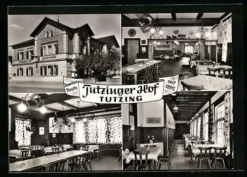 AK Tutzing, Gasthaus Tutzinger Hof, Innenansichten