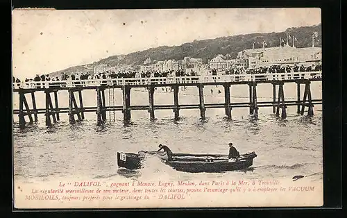 AK Trouville, Boot Dalifol in Fahrt, Wassersport