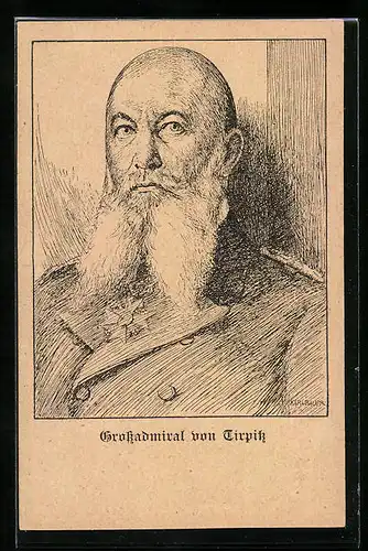 Künstler-AK Grossadmiral von Tirpitz
