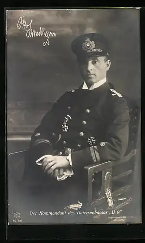 AK Otto Weddigen, Kommandant des U-Bootes U 9