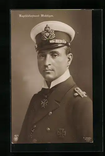AK Kapitänleutnant Weddigen, Kommandant des U-Bootes U 9