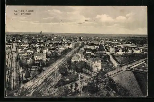 AK Schlettstadt, Teilansicht mit Strassenpartie