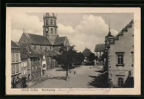 AK Sulz /O.-Els., Marktplatz