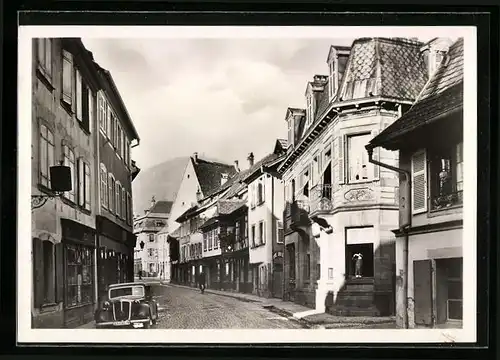 AK Rappoltsweiler, Langestrasse mit Auto