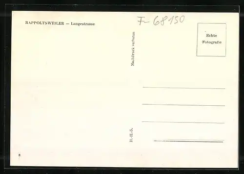 AK Rappoltsweiler, Langestrasse mit Auto