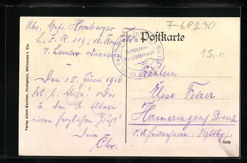 AK Niedermorschweiler, Strassenpartie mit Blick zur Kirche