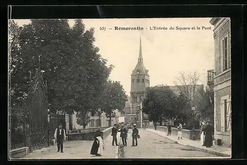 AK Romorantin, L`Entrée du Square et le Pont