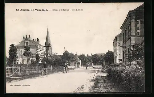 AK Saint-Amand-De-Vendome, Entree du Bourg, Les Ecoles