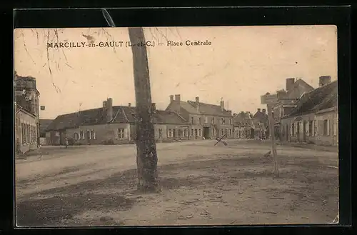 AK Marcilly-en-Gault, Place Centrale