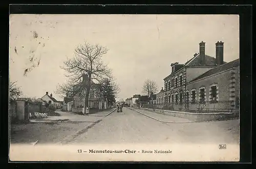 AK Mennetou-sur-Cher, Route Nationale