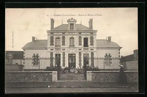 AK Chatres, Mairie et Maison d`Ecole