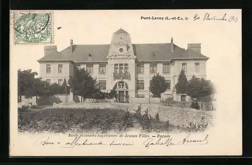 AK Pont-Levoy, Ecole primaire supérieur de Jeunes Filles, Facade