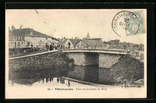 AK Villefranche, Pont sur le Canal du Berry