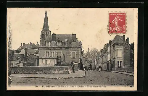 AK Vendome, Entrée de la Rue Poterie, Pont Saint-Michel