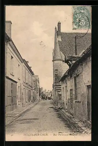 AK Selles-sur-Cher, Rue Porte-aux-Renards