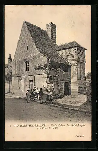 AK Montoire-sur-le-Loir, Vieille Maison, Rue Saint-Jacques