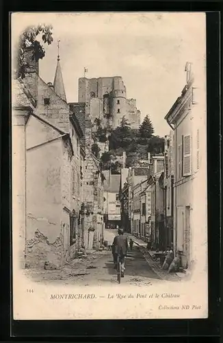 AK Montrichard, La Rue du Pont et le Chateau