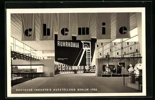 AK Berlin, Deutsche Industrie-Ausstellung 1956, Halle Chemie, Ruhrkohle