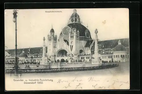 AK Düsseldorf, Gewerbe- und Industrie-Ausstellung 1902, Huptindustriehalle