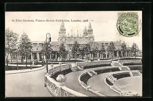 AK London, Franco-British Exposition 1908, In Elite Gardens