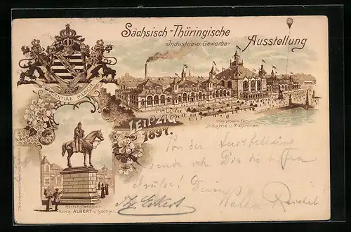 Lithographie Leipzig, Sächsisch-Thüringische Industrie & Gewerbe-Ausstellung 1897, PP9 C1701