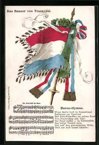 AK Banner von Transvaal und Buren-Hymne, Burenkrieg