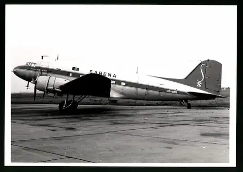 Fotografie Flugzeug Douglas DC-3, Passagierflugzeug der Sabena, Kennung OO-AWN