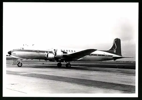 Fotografie Flugzeug Douglas DC-6, Passagierflugzeug der Sabena, Kennung OO-CTN